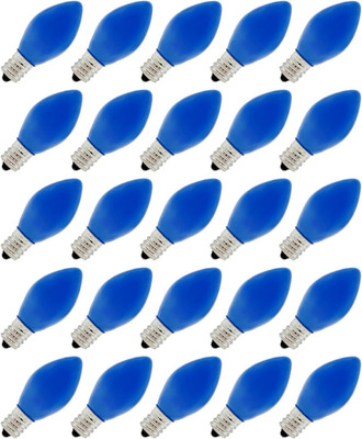 Creative Hobbies Pack of 25 C7 LED Blue Replacement Light Bulbs, 0.7W Ceramic LE