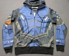 BioWare Mass Effect Character Full Zip Hoodie Jacket Garrus Size Large Blue