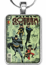 Batman Gotham Adventures 1 Cover Batman Batgirl Nightwing Keychain or Necklace