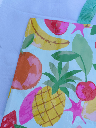 SUMMER FRUITS peach apple fruit Shopping Bag Tote SUMMER Licensed Bag NEW - Picture 2 of 6