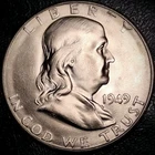1949 S Franklin Half Dollar - BU - 90% Silver 50C