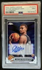 2023-24 Topps Chrome Victor Wembanyama Auto RC Rookie #CG-VW Spurs PSA 9