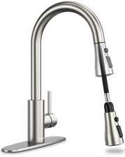 Grifo Cocina Extra ble N quel Cepillado Monomando Alto con Ducha RV, Nuevo
