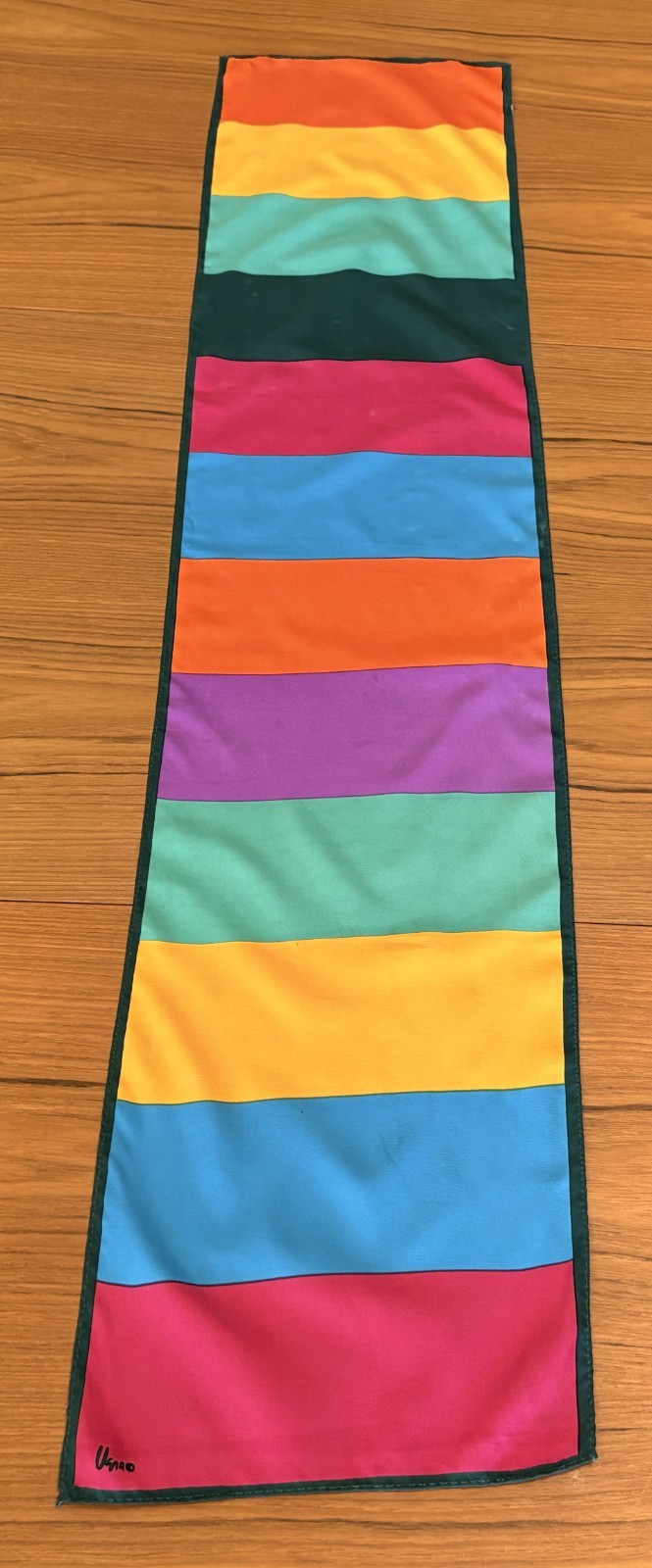 Vera Neuman Rectangular Scarf Multicolor Stripe--… - image 2