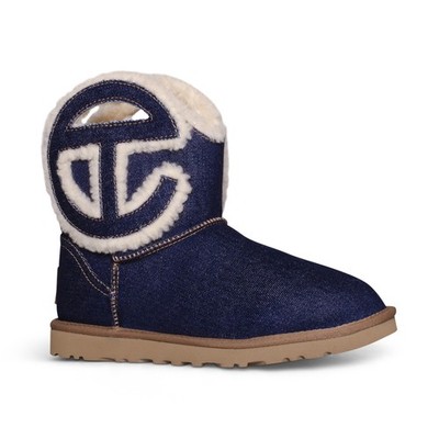 UGG X TELFAR LOGO MINI INDIGO DENIM ALL GENDER BOOTS SIZE US WOMEN