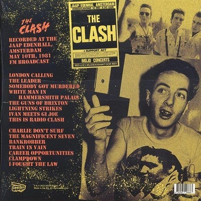 The Clash Amsterdam's Burning 1981 Splatter Vinyl Limited 300 Live