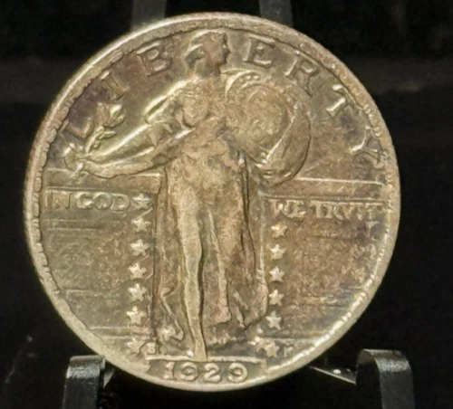 1929-S US Standing Liberty Quarter 25C Silver Coin