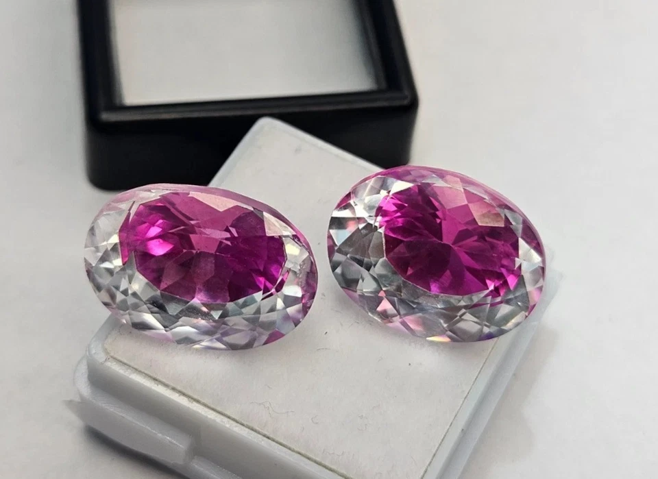 VVS Pitambari Sapphire Natural Oval Cut 34+ Ct EGL Certified Pair Gemstone - Image 3 of 4