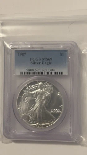 1987 American Silver Eagle PCGS MS-69