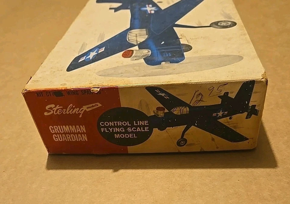 Sterling Control Line Grumman Guardian C11 Wood Model Kit New 36" Wing Vintage  - Image 3 of 4