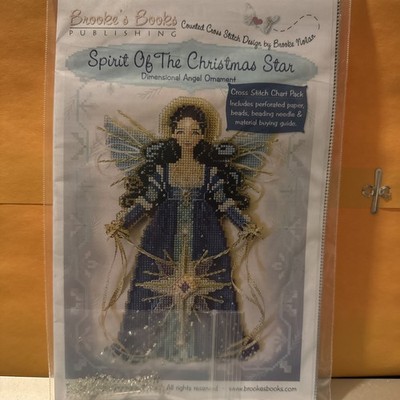 Rare Brooke's Books Cross Stitch semi Kit SPIRIT OF THE CHRISTMAS STAR Angel OP