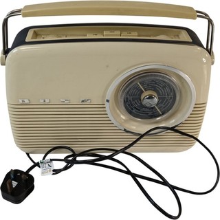 Bush TR82 Retro Style Portable FM MW LW Transistor Radio Cream Untested Preloved