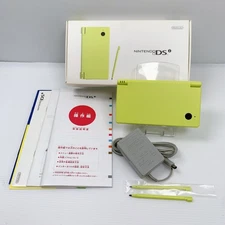 Nintendo DSi Console Lime Green TWL-001 Boxed Set Stylus Adapter Manual Tested