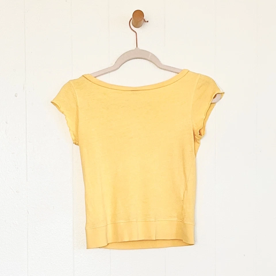 Camiseta de bebé amarilla Abercrombie & Fitch de colección de la década de 2000 S ultra rara vendedor de Estados Unidos Foto 2 de 4