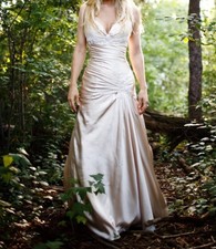 Maggie Sottero Layne in Gold Women's Wedding Dress Size 2 (original size 6) 2008