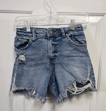 Sincerely Jules Distressed Jean Shorts Size 1/25 Raw Hem