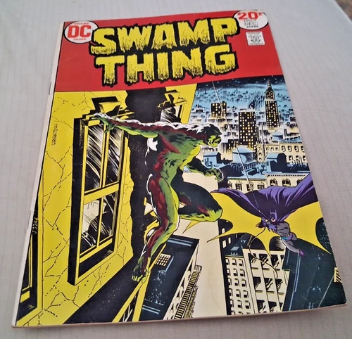 Swamp Thing #7 First Meeting of Batman and Swamp Thing! DC Comics 1973 vintage