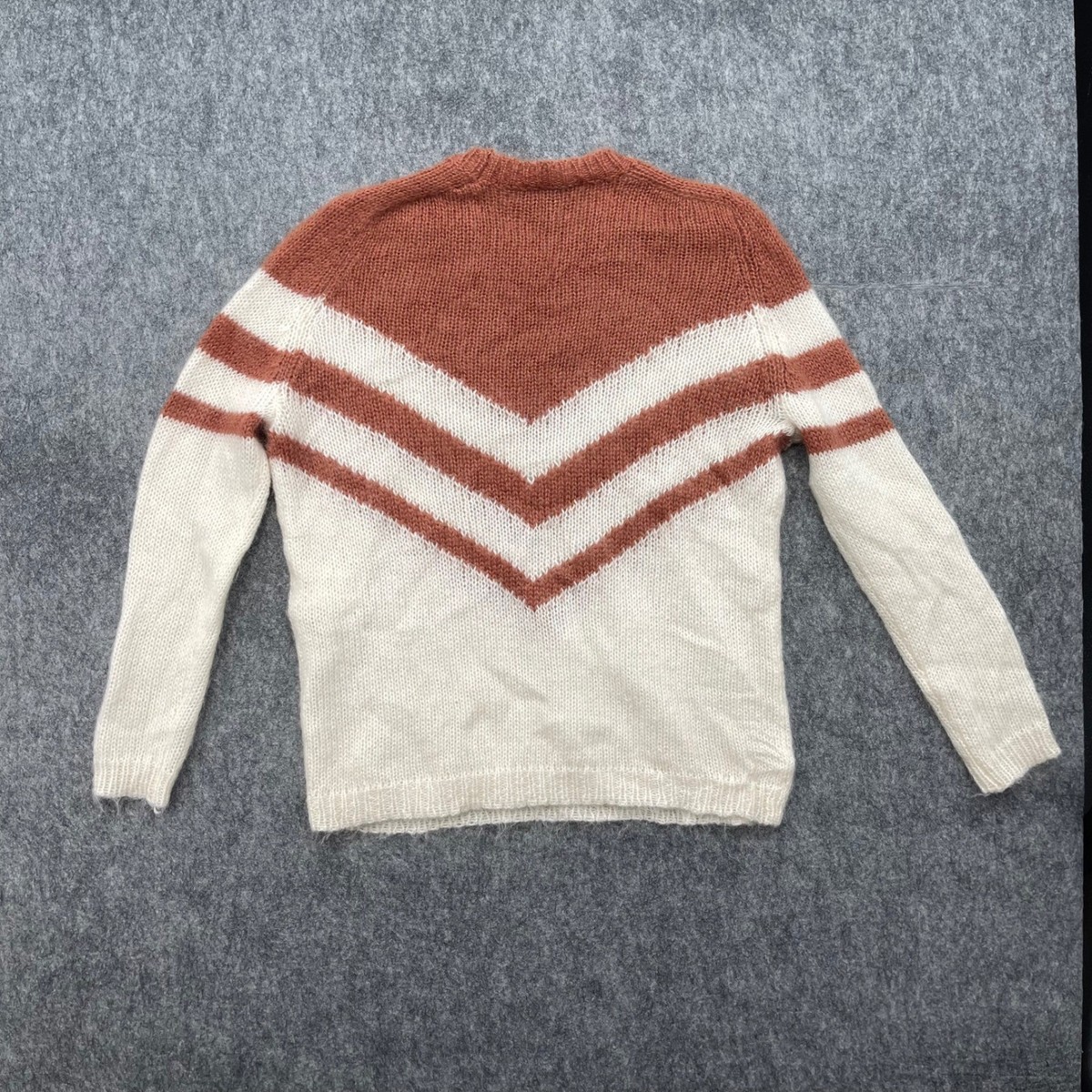 La Maille Sezane Sweater Small Kid Mohair Merino Wool Knit Sweater Brown View 2
