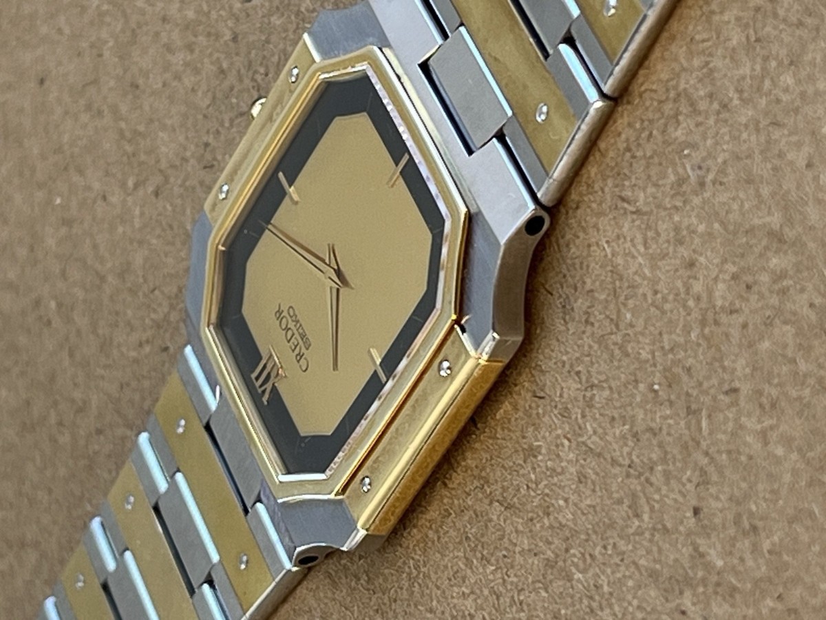 Vintage 動作品 SEIKO CREDOR 18KWG 9300-5030 セイコー クレドール 