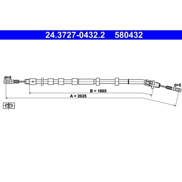 Seilzug Feststellbremse ATE 24.3727-0432.2 FüR Mercedes-Benz M-image