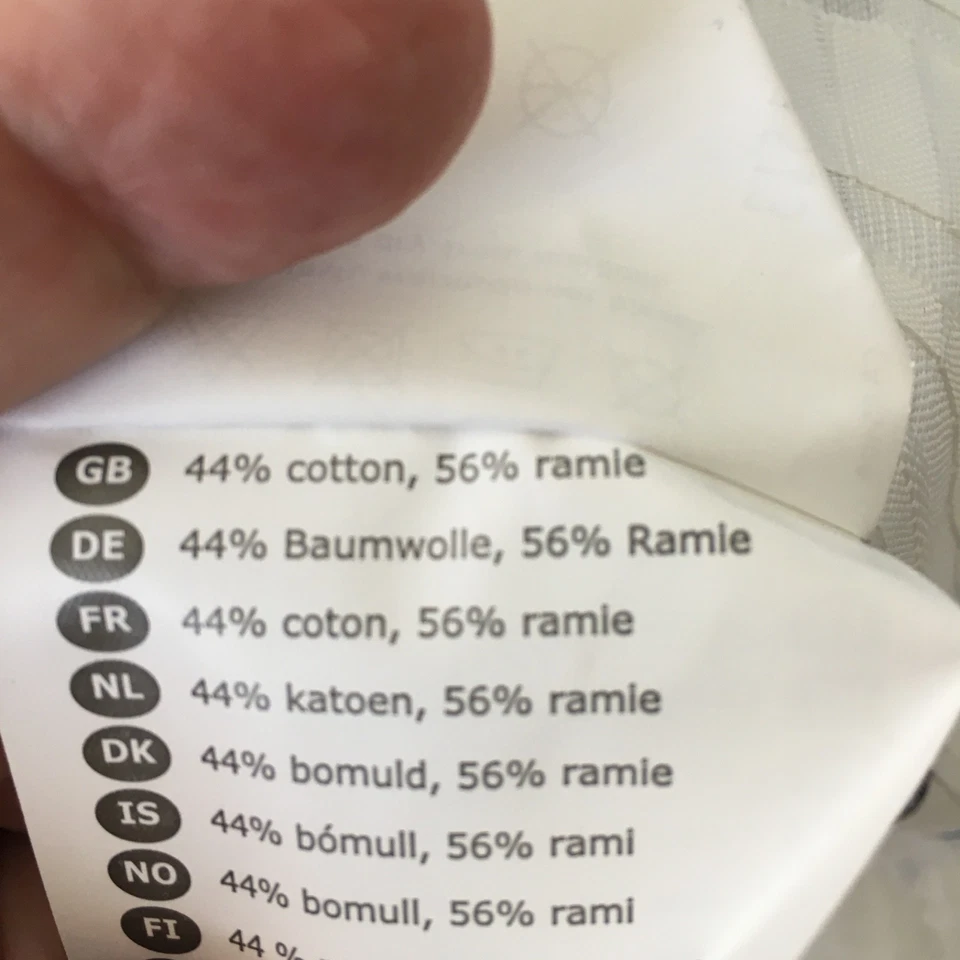 IKEA Silverbuske Curtain Panels Set of 2 Abstract Black Blue White 57W x 96L - Image 3 of 4