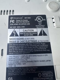 Sega Dreamcast HKT-3020 Console Only No Controllers Tested and Working