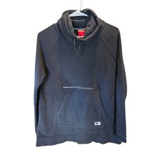 Nike Turtle Neck Sweatshirt M Womens Black Long Sleeve Zip Font Pullover