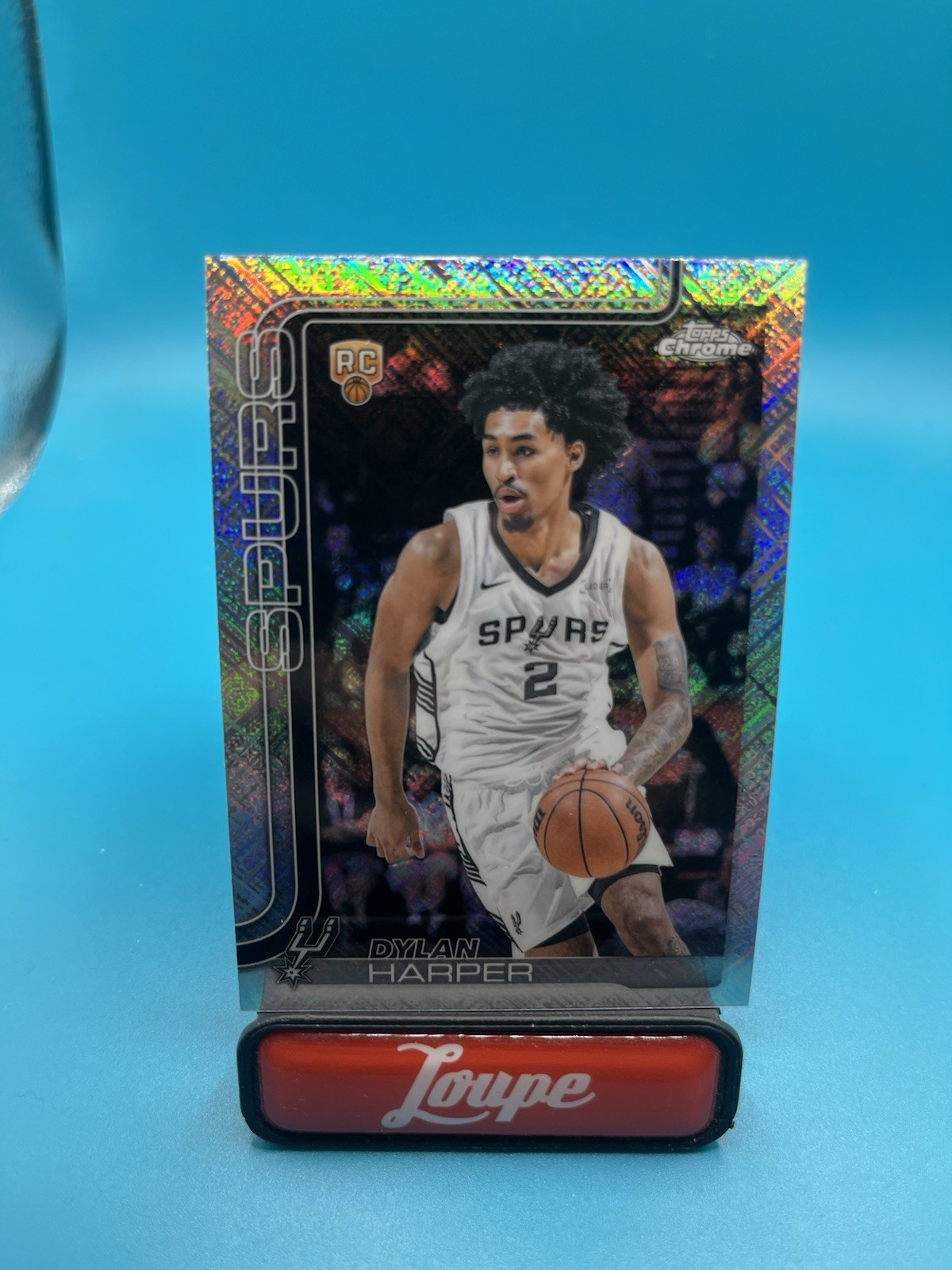 Dylan Harper 2025-26 Topps Chrome Skylight Refractor RC #252 San Antonio Spurs