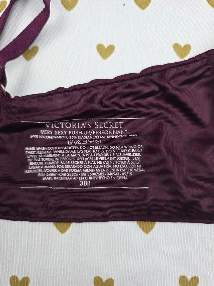 Victorias Secret Strappy Racerback Very Sexy Push Up Front Close Bra 38B - Image 3 of 4