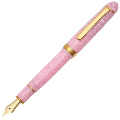 Platin Zelluloid Füllfederhalter Sakura 14K Medium Feder Blau-Schwarz Japan