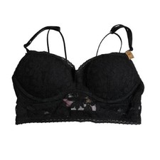 NEW PINK Lace Bralette Push-Up Bra Size XS Coquette Minimalist Everyday