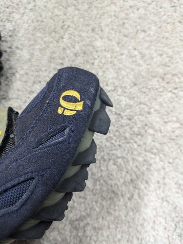 pearl izumi womens 38 Cycling Shoes US 7 Suede Blue Gray Yellow Mountain Biking - Picture 8 of 14