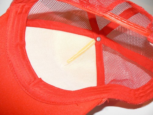 Vintage Espana Spain Mesh Snapback Red Yellow Trucker Farmer Hat Cap NWOT - Picture 4 of 8