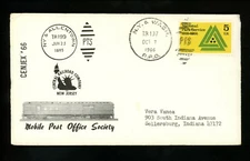 US Postal History #1314 Railroad RPO Central NJ 1966 New York NY & Washington DC