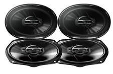 4x Pioneer TS-G6930F 6x9" 3-Way 800 Watts Max Power Coaxial Car Audio Speakers