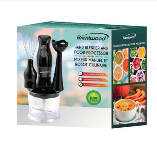 200 Watt Hand Blender & Food Processor With Balloon Whisk 2 Speed Button Dishwas - Picture 4 of 4