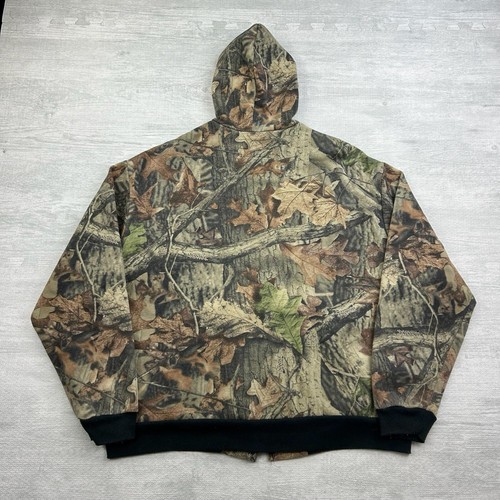 Vintage Gun Flint Camo Hoodie Herren XL Realtree Camouflage Velour gefüttert Full Zip - Bild 8 von 9