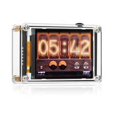 MIC Sound Level Indicator VU Meter 2.4" LCD Display Audio Spectrum Digital Clock