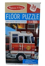Melissa & Doug 36pc Fire Truck Giant Floor Puzzle 34" x 22.7" Original Box