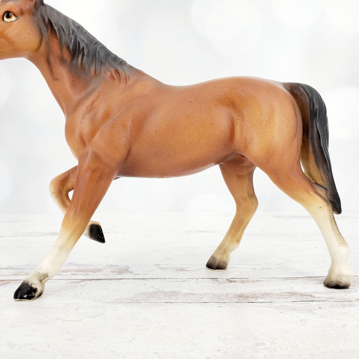 Vintage Napco Japan Brown Horse Ceramic Figurine 5.75