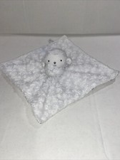 Carter's Just One You Lamb Stars Lovey Blanket Sheep Fur Swirls Gray White