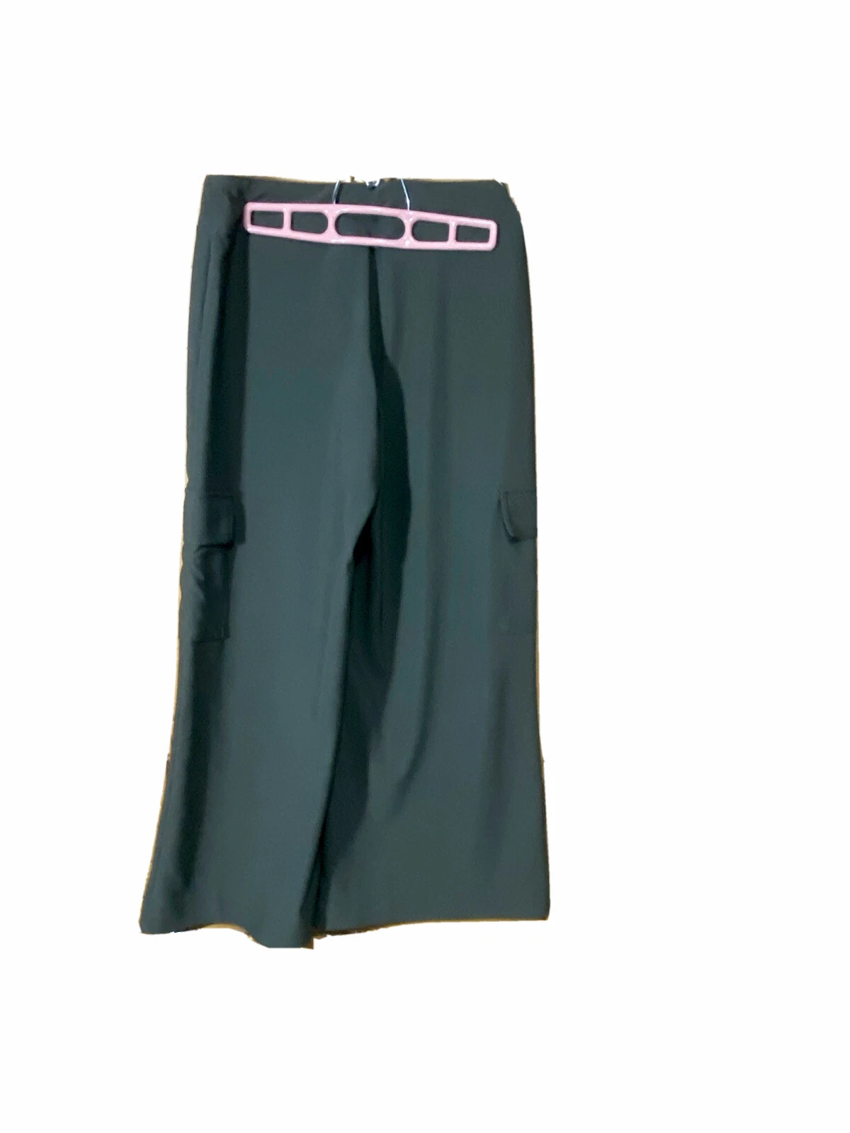 Boston Proper Capri Pants Crop X small Green Wide Leg Pockets