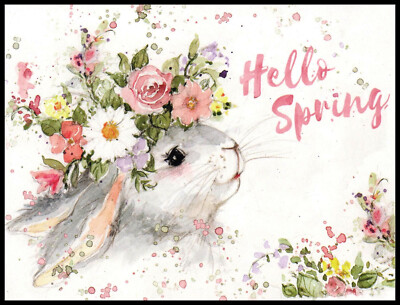 Greeting Card - Rabbit - Susan Winget - Easter - 0294