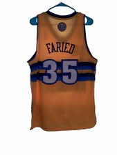 Kenneth Faried Denver Nuggets NBA Jersey Gold Rainbow Men M #35 Manimal Adidas