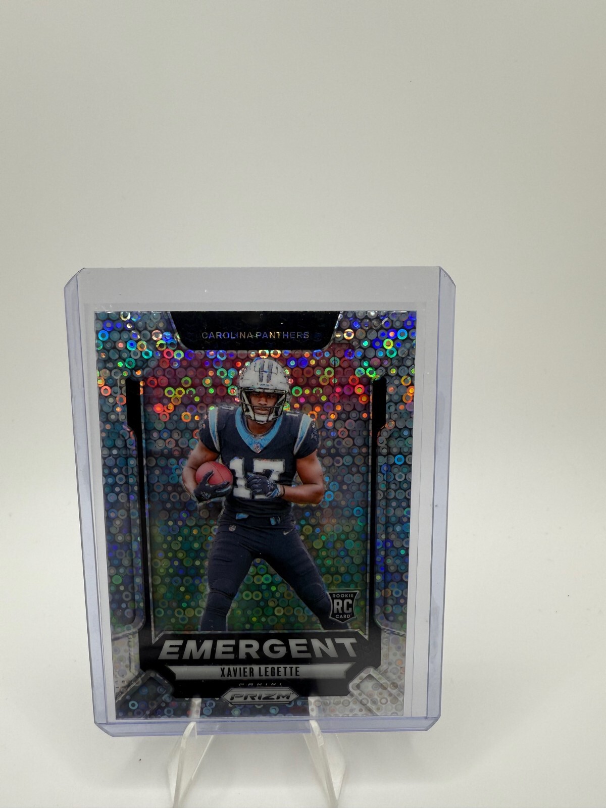 2024 Panini Prizm Emergent No Huddle Disco Prizm #7 Xavier Legette Rookie RC