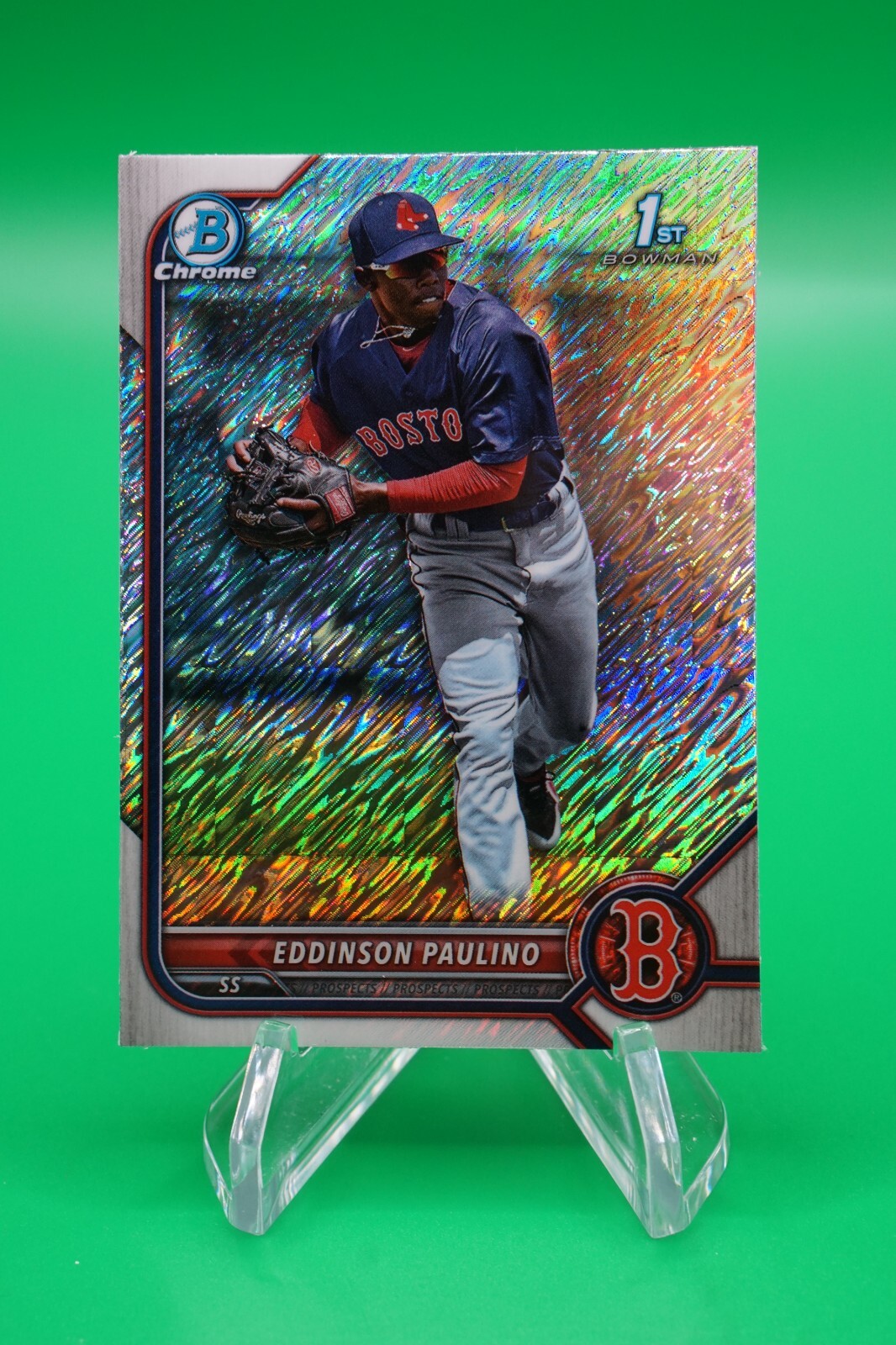 2022 Bowman Chrome Prospects Shimmer Refractor #BCP-175 Eddinson Paulino GS1