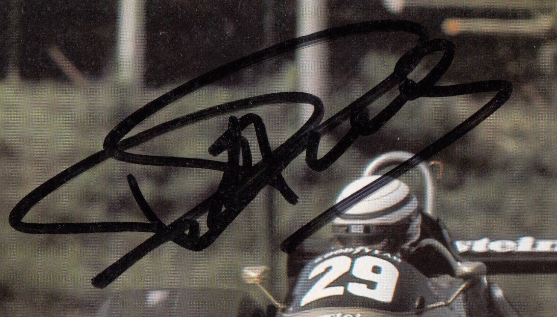 SIGNED RICCARDO PATRESE WARSTEINER ARROWS A3 F1 TEAM AUTOGRAPH
