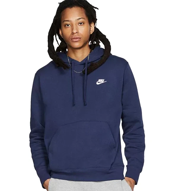 New Mens Nike Gym Athletic Embroidered Club Hoodie Hooded