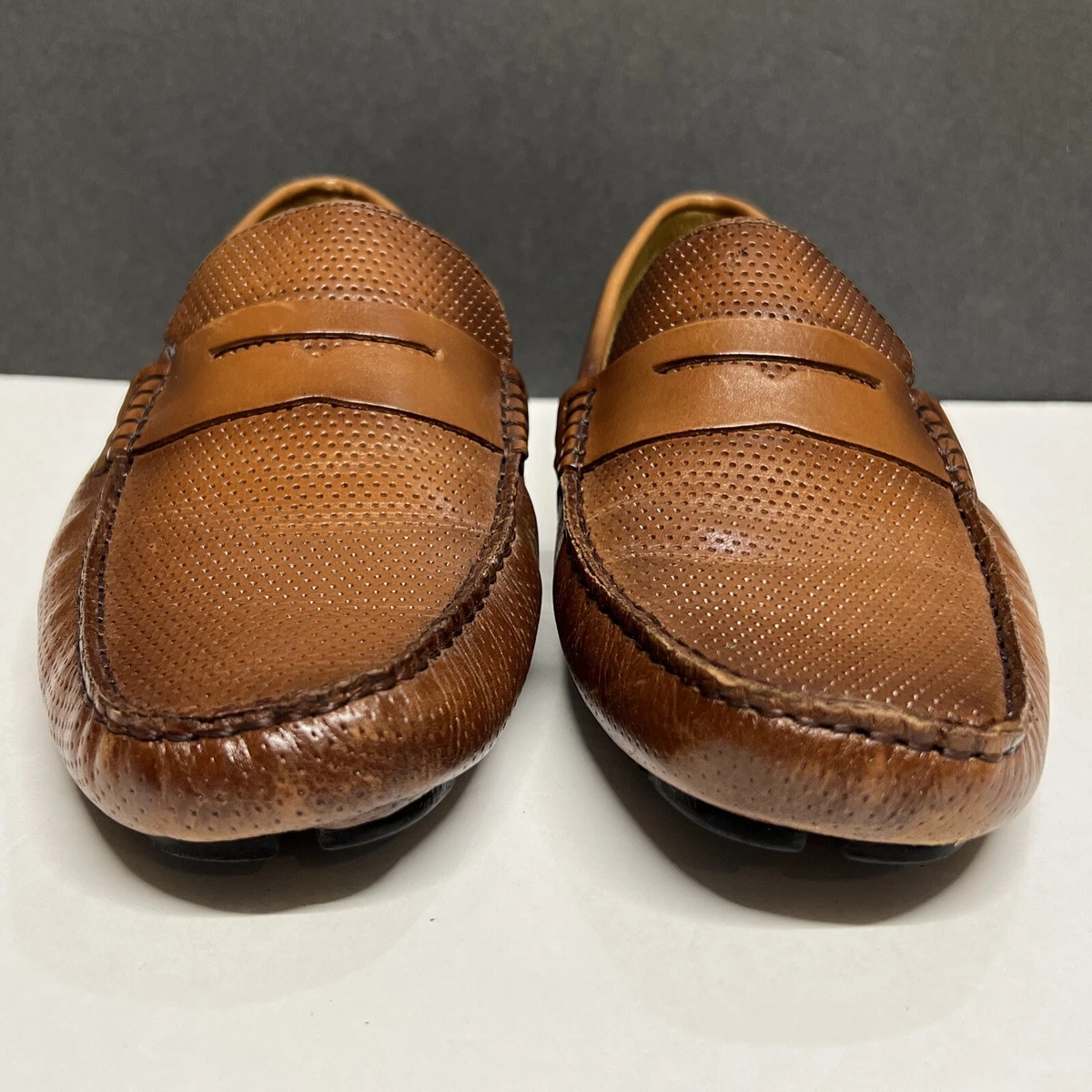 Mercanti Fiorentini Driving Penny Loafers MF 3601 Brown Cognac