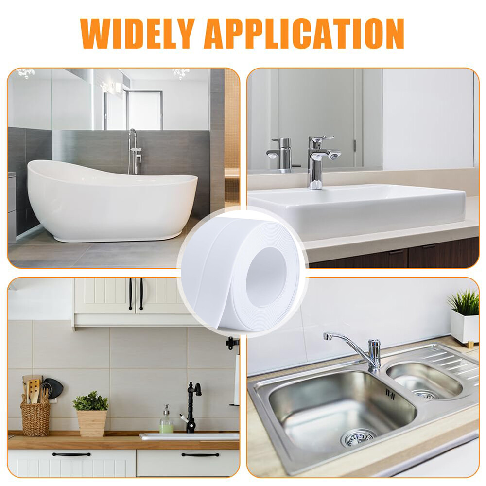Kitchen Bathroom Sink Sealing Strip Waterproof Tape 3.2M White Easy to Clean eBay